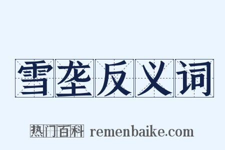 雪垄反义词是什么意思的图片